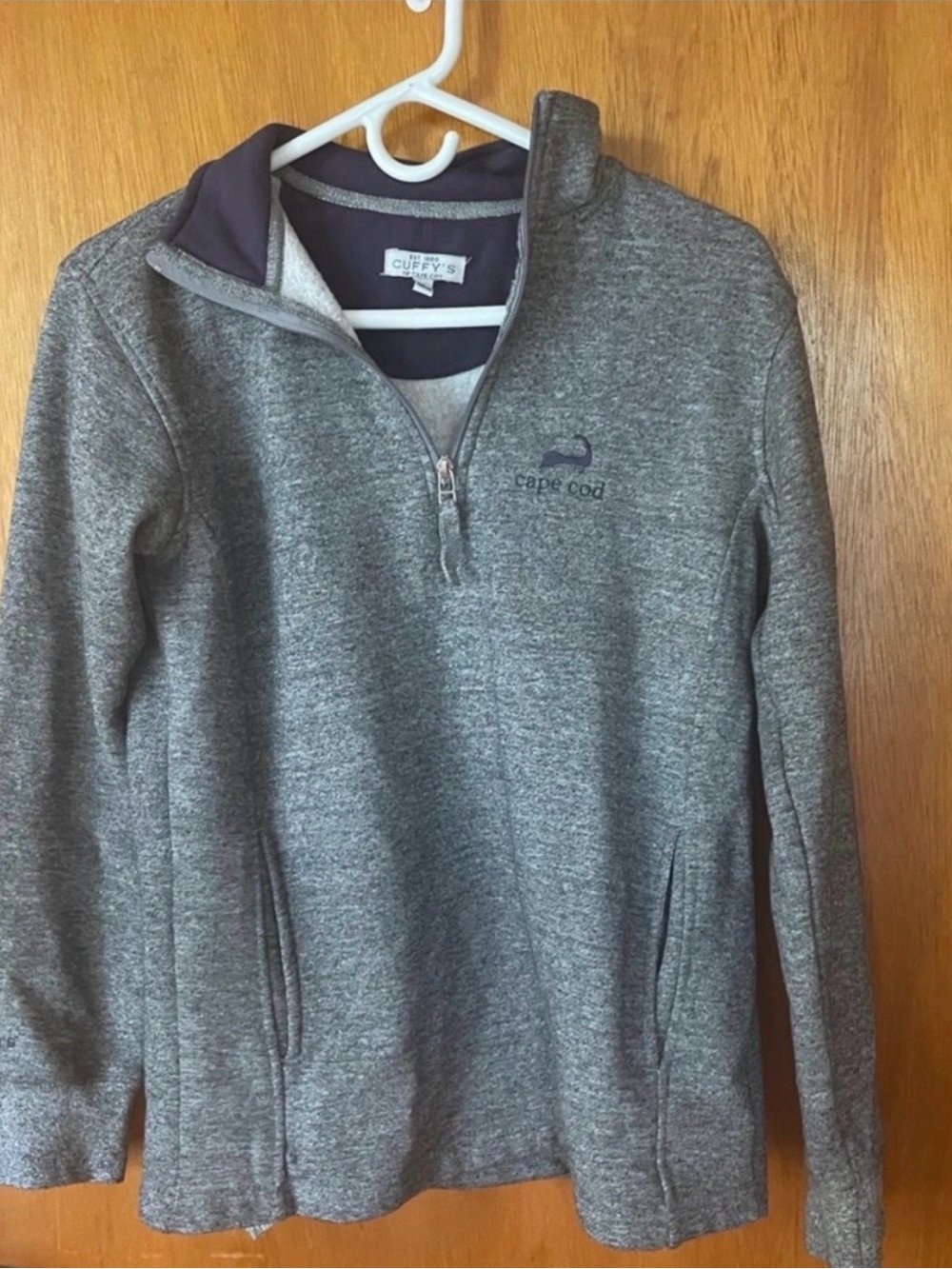 Heather Gray Quarter-Zip Women’s Sweater
